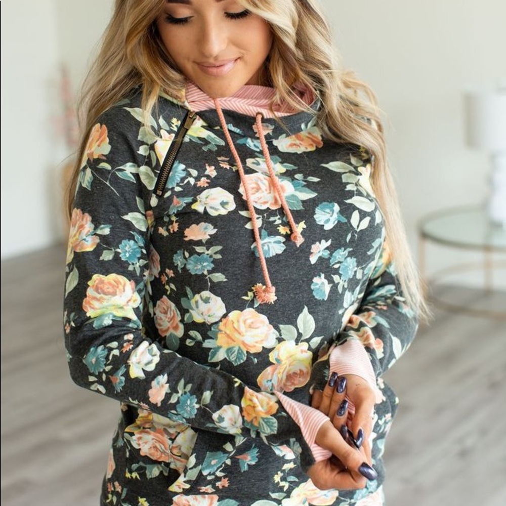 Ampersand Ave “Coming Up Roses” Double Hoodie